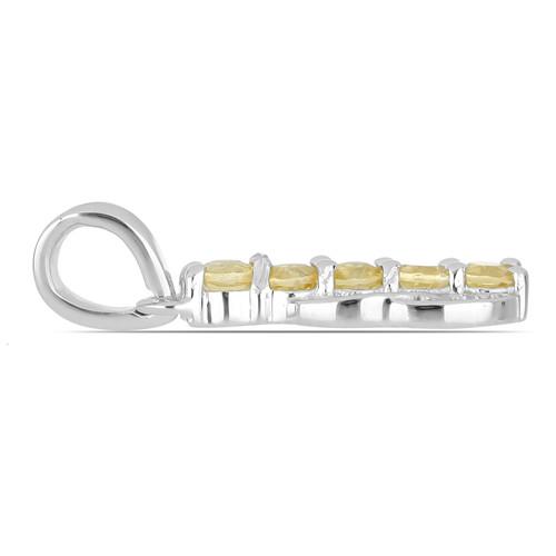 925 SILVER NATURAL CITRINE MULTI STONE PENDANT
